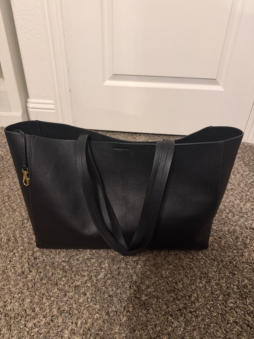Samsonite Black Leather Tote Bag - Everyday Shoulder Carry